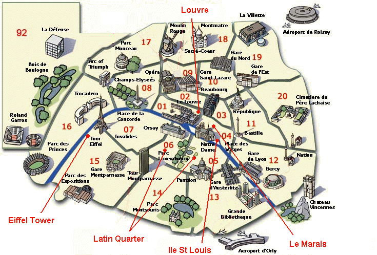 map paris france